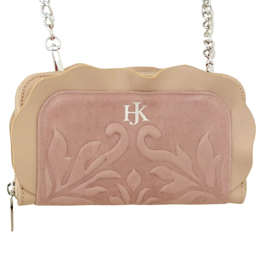 Jeanette wave ORNAMENTAL púder színű pénztárca/clutch