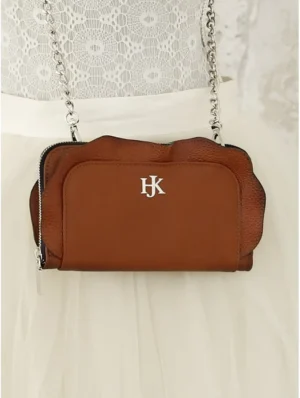 Jeanette wave TOFFY barna pénztárca/clutch