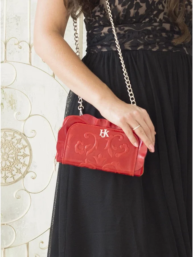 Jeanette wave CHERRY ORNAMENTAL piros pénztárca/clutch